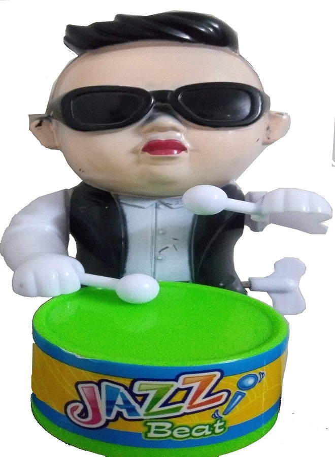 ARSDEWY Key-Operated Drummer Action Figure Sound Toy with Mini Scooter Kids - Image 2